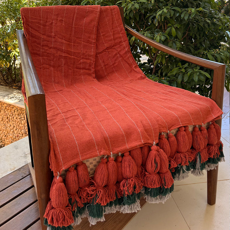 Manta Tassels Tri Casal