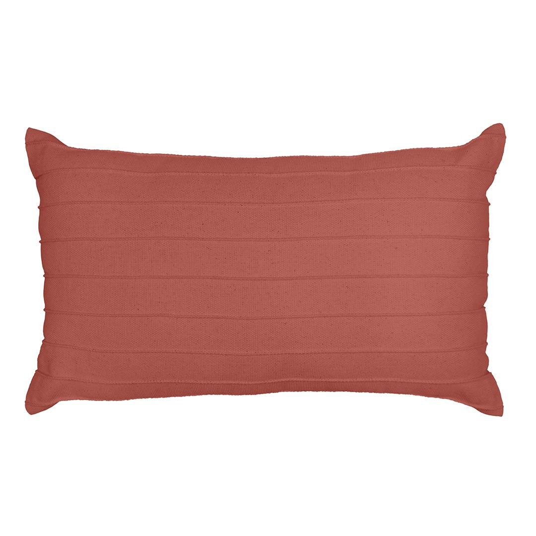Capa de Almofada Drapeada Terracota