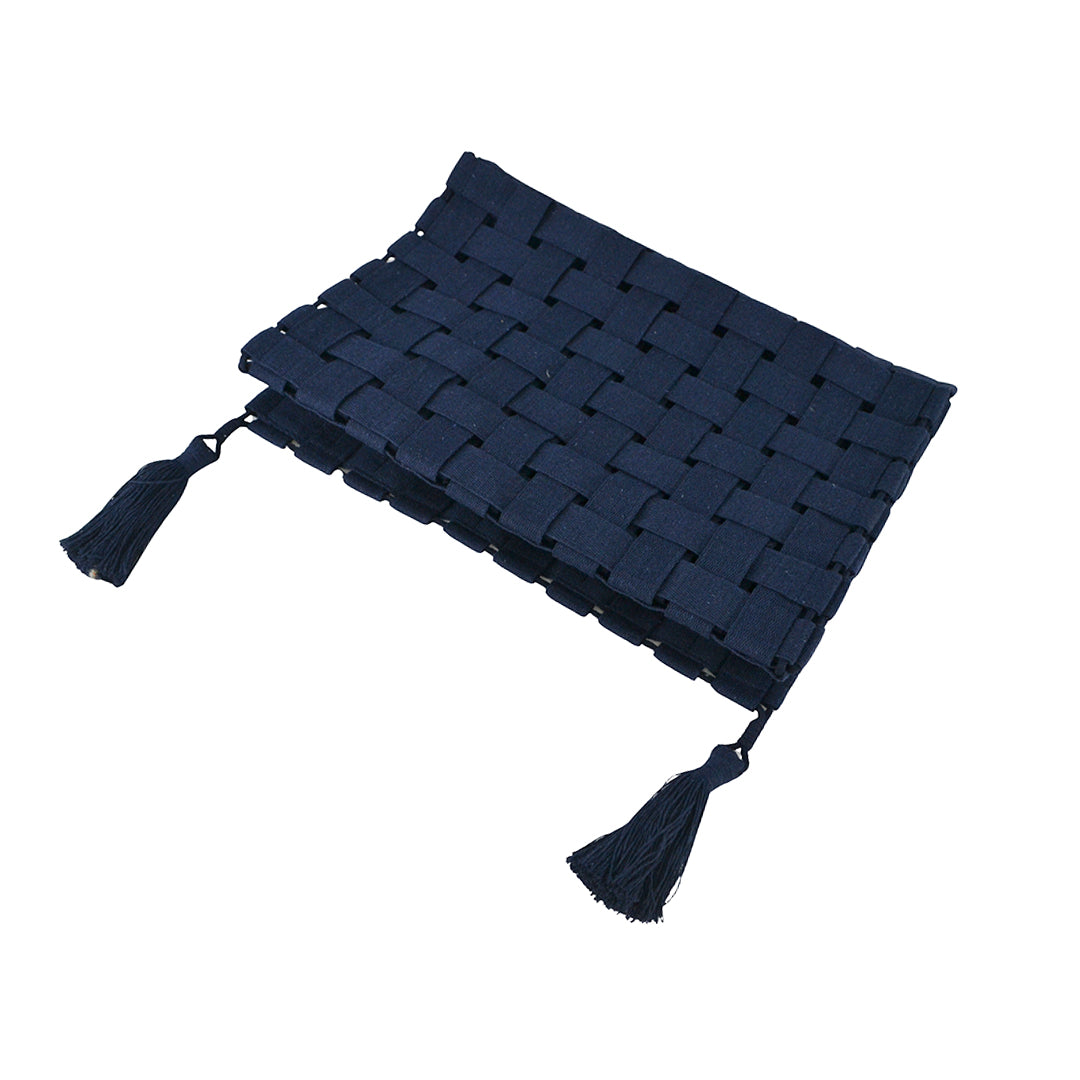 Peseira Trancê com Tassels Azul Marinho